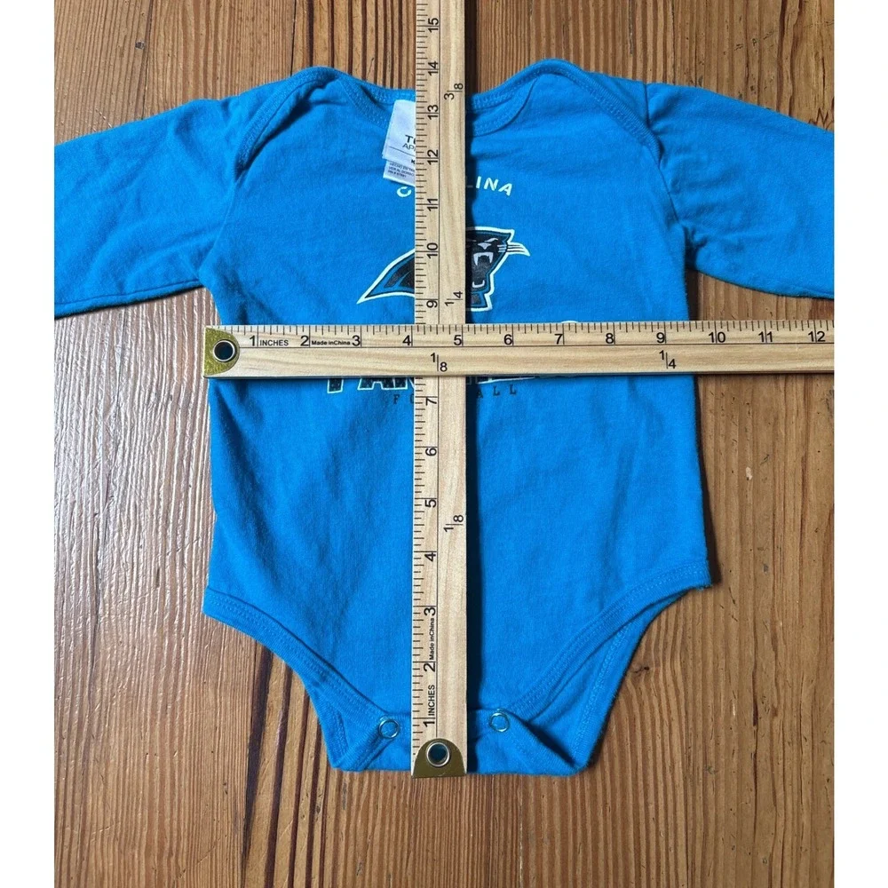 NFL Team Apparel Bodysuit Kids Blue Carolina Panthers Football SIZE 6/9 M